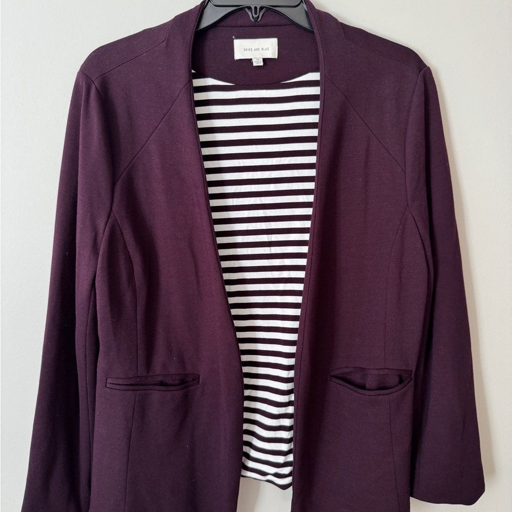 Skies Are Blue Deep Purple Blazer